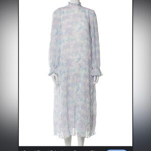 GANNI Elegant Pastel Long Sleeve Dress